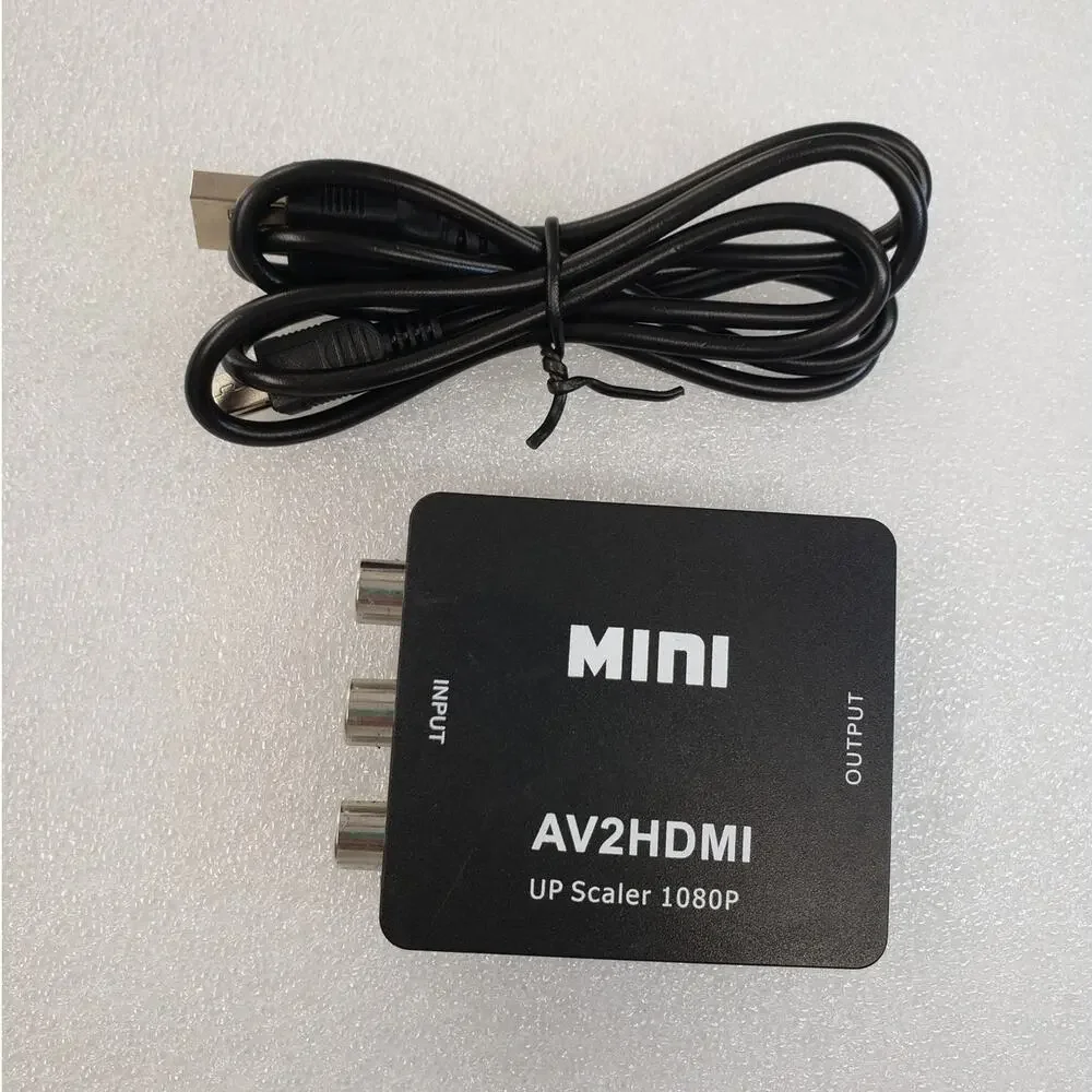 Mini AV2HDMI RCA to HDMI Video Converter Adapter 1080P / 720P (Black)